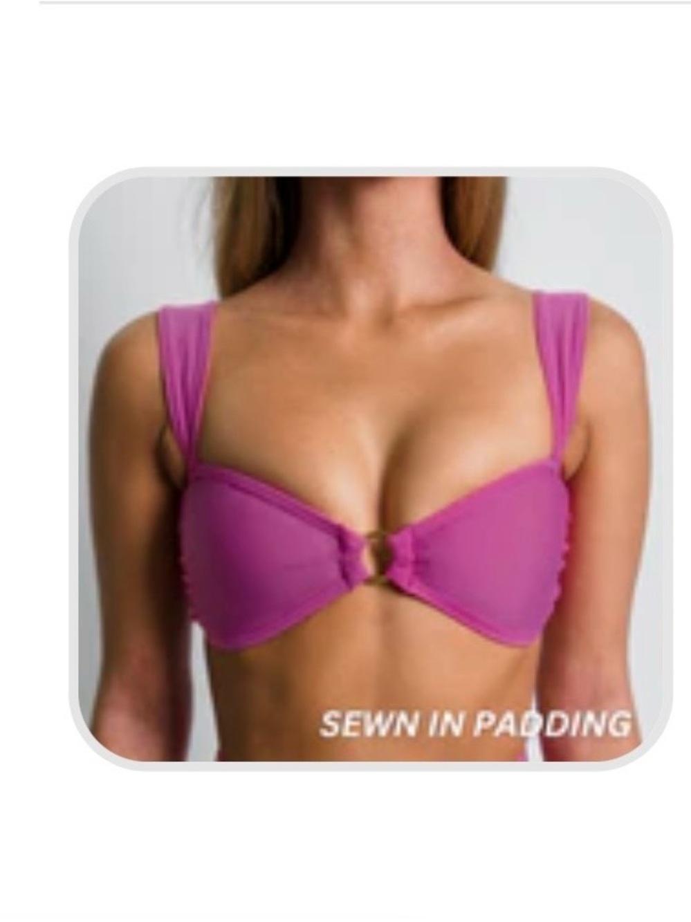 NEW 93 Playstreet BRIDGET Fuchsia Princess Bikini Top
